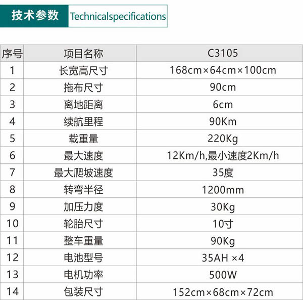 电动海东尘推车C3105